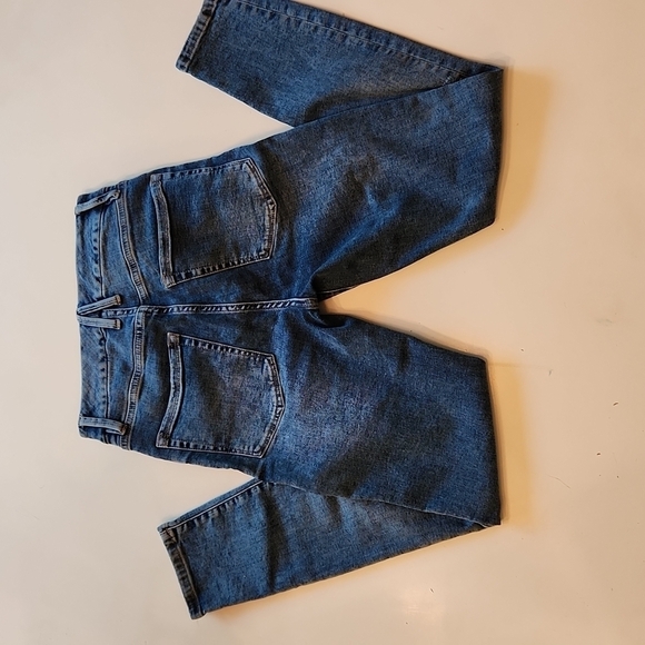 Good American Good Legs Crop Skinny blue distressed Jeans size 0 waist 25 - Picture 5 of 13